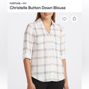 Fortune + Ivy Christelle Button Down Blouse